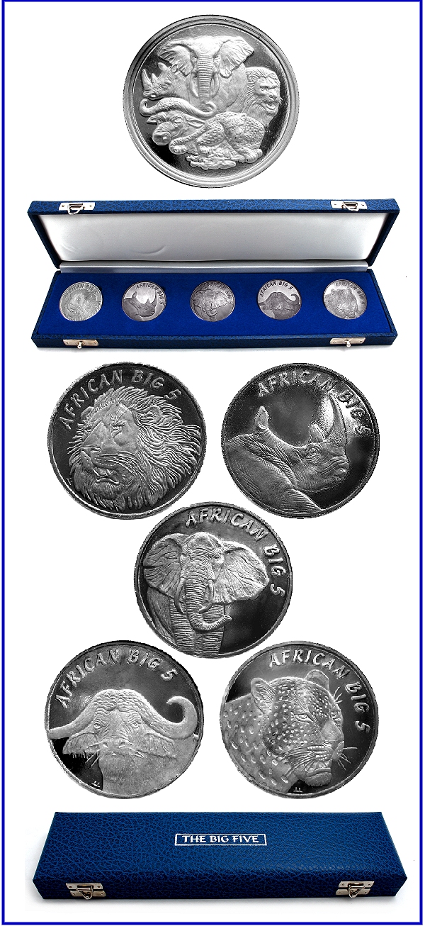 Big Five Fine Silver Set of Medallions | RSA - Silver | Promotions